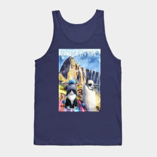 Romantic Andes Getaway Cat Tuxedo Life 3AT Tank Top